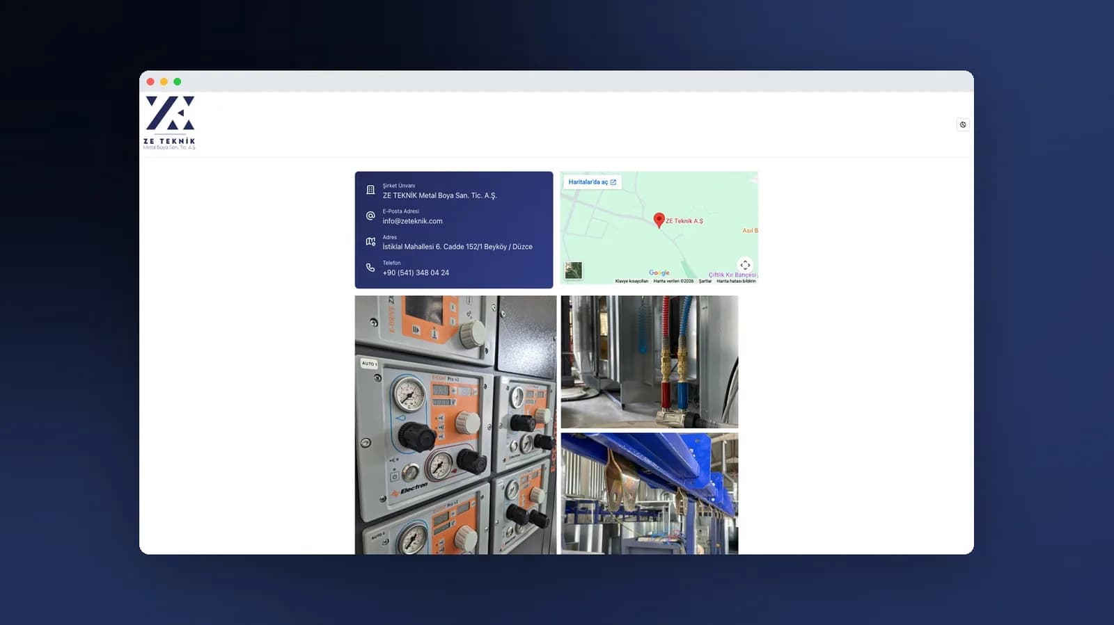 ZE Teknik Corporate Website